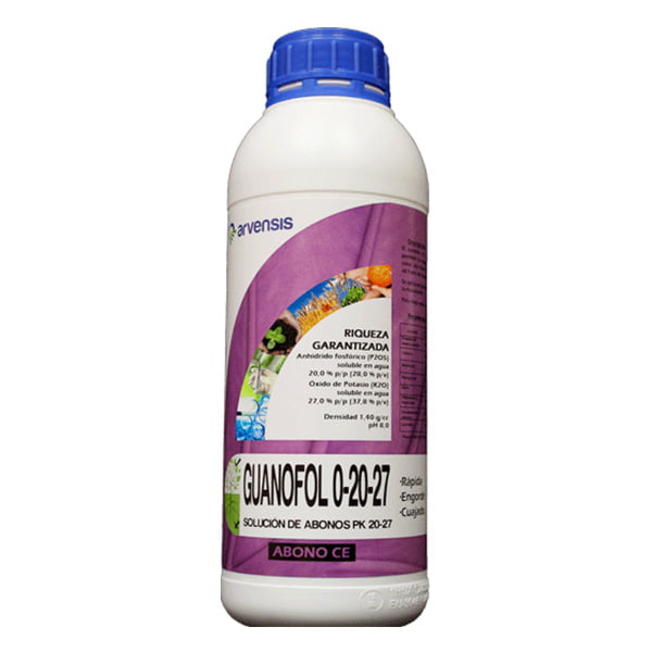GUANOFOL 0-20-27 PK (Fósforo y Potasio) - Arvensis Agro. (20 L)