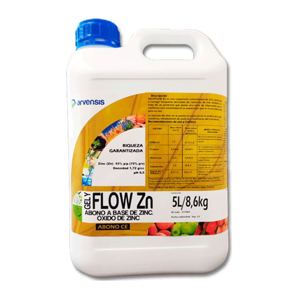GELYFLOW Zn (Concentrado de Zinc) - Arvensis Agro. (5 L)
