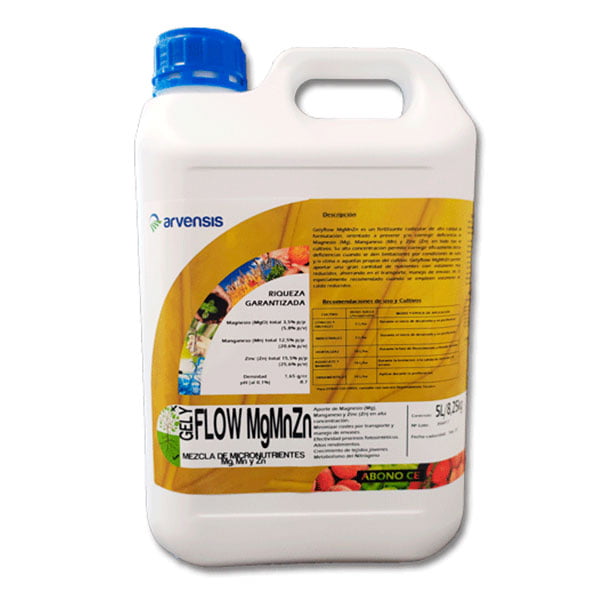 GELYFLOW-ZnMnMg (corregir deficiencias de Magnesio, Manganeso y Zinc) - Arvensis Agro. (5 L)